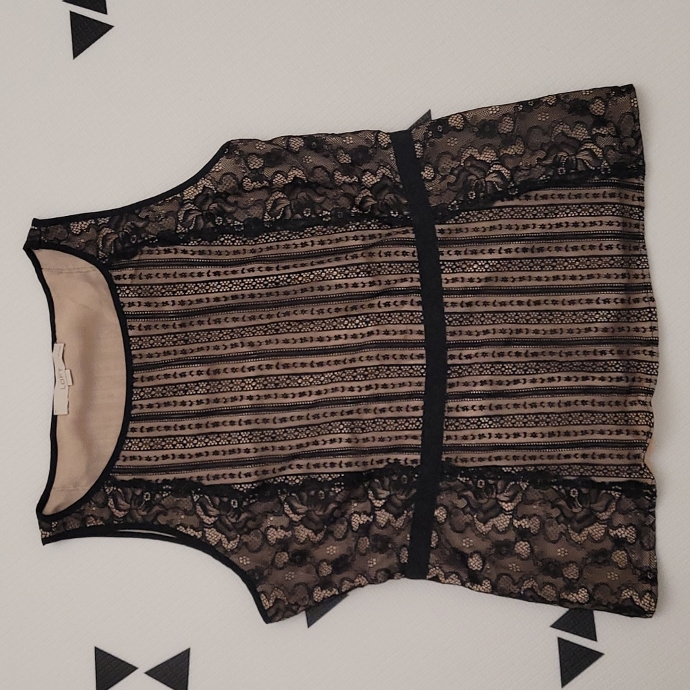 Loft Black lace top